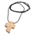 Stone pendant necklace, 'Faith and Courage' - Traditional Stone Cross Pendant Necklace from Armenia