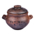 Terracotta decorative jar, 'Bezoar Goat' - Terracotta Decorative Jar and Lid with Bezoar Goat Motif