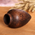 Terracotta decorative vase, 'Ancestral Eras' - Traditional Bezoar Goat-Themed Brown Decorative Vase