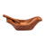 Wood condiment dish, 'Birdie Delight' - Wood Bird Condiment Dish with Spoon Hand-Carved in Armenia