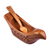 Wood condiment dish, 'Birdie Delight' - Wood Bird Condiment Dish with Spoon Hand-Carved in Armenia