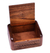 Wood jewellery box, 'Armenian Heirlooms' - Hand-Carved Polished Wood jewellery Box with Armenian Motifs