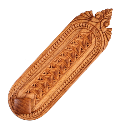 Salero y cuchara de madera - Salero y cuchara tradicional de madera de haya tallada a mano