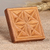 Wood cookie press, 'Delicious Diamond' - Hand-Carved Square Diamond-Patterned Beechwood Cookie Press