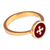 Gold-plated cocktail ring, 'Marash Signal' - Painted Burgundy 18k Gold-Plated Marash Cocktail Ring