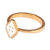 Gold-plated cocktail ring, 'Vishap Paradise' - Polished Painted White 18k Gold-Plated Vishap Cocktail Ring