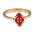 Gold-plated cocktail ring, 'Vishap Passion' - Hand-Painted Red 18k Gold-Plated Vishap Cocktail Ring