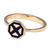 Gold-plated cocktail ring, 'This Magical Eternity' - Polished Geometric Navy 18k Gold-Plated Cocktail Ring