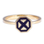 Gold-plated cocktail ring, 'This Magical Eternity' - Polished Geometric Navy 18k Gold-Plated Cocktail Ring