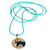 Gold-plated enamel pendant necklace, 'The Capricorn Emblem' - Painted 18k Gold-Plated Capricorn Enamel Pendant Necklace