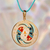 Gold-plated enamel pendant necklace, 'The Pisces Emblem' - Painted 18k Gold-Plated Pisces Enamel Pendant Necklace