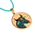 Collar con colgante de esmalte bañado en oro - Collar con colgante de esmalte Tauro chapado en oro pintado de 18k