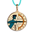 Gold-plated enamel pendant necklace, 'The Sagittarius Emblem' - Painted 18k Gold-Plated Sagittarius Enamel Pendant Necklace