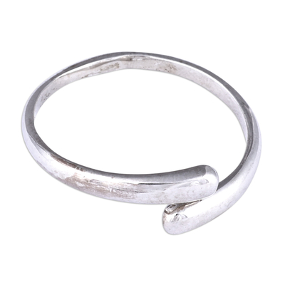 Sterling silver wrap ring, 'Ethereal Dimension' - High-Polished Modern Sterling Silver Wrap Ring from Armenia