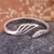 Sterling silver wrap ring, 'Celestial Dimension' - High-Polished Wing-Themed Sterling Silver Wrap Ring