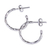 Sterling silver half-hoop earrings, 'Chic Torsade' - Polished Sterling Silver Torsade Half-Hoop Earrings