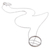 Sterling silver pendant necklace, 'Circular Elegance' - 925 Silver Necklace with Circular Pendant & Interlaced Chain