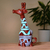 Ceramic sculpture, 'Giraffe's Waves' - Handcrafted Ceramic Giraffe Sculpture with Wavy Details