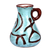 Jarrón de ceramica - Jarrón de cerámica turquesa y marrón con pictografías antiguas