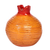 Ceramic decorative vase, 'Joyous Passion' - Handmade Pomegranate-Shaped Yellow Ceramic Decorative Vase
