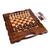 Juego de mesa de madera. - Juego de mesa de ajedrez y backgammon de madera hecho a mano.