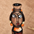 Ceramic salt cellar, 'Armenian Seasoning' - Woman in National Armenian Costume Ceramic Condiment Holder
