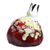 Ceramic figurine, 'Commitment Charm' - Hand-Painted Red and White Ceramic Pomegranate Figurine