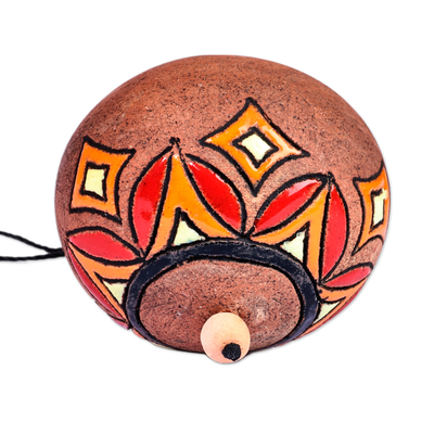 Ceramic wall decor, 'Starry Daghdghan' - Traditional Starry Ceramic Daghdghan Wall Accent