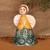 Campana de cerámica decorativa - Campana de cerámica decorativa con temática de ángel hecha y pintada a mano.