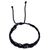 Sodalite macrame pendant bracelet, 'Stylish Black' - Black Macrame Wristband Bracelet with Sodalite Pendant