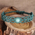 Jade-Makramee-Anhänger-Armband, „Stylish Aqua“ – Handgefertigtes Aqua-Makramee-Armband-Armband mit Jade-Anhänger