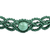 Jade macrame choker necklace, 'Stylish Aqua' - Jade Macrame Choker Necklace Handmade in Aqua Cotton Cords