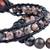 Men's leather and agate beaded bracelets, 'Shadow Energies' (set of 2) - Men's Black Leather and Dark Agate Bracelets (Set of 2)