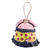 Ceramic bell ornament, 'Momma Pig' - Hand-Painted Mother Pig with Piglets Ceramic Bell Ornament