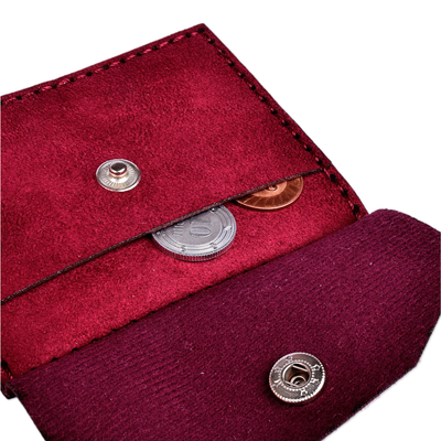 Suede card holder, 'Days of Luxury' - 100% Suede Card Holder Accented with the Armenian Letter N