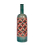 Ceramic vase, 'Passionate Elixir' - Mosaic-Inspired Green and Red Bottle-Shaped Ceramic Vase