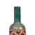 Ceramic vase, 'Passionate Elixir' - Mosaic-Inspired Green and Red Bottle-Shaped Ceramic Vase