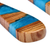 Pendientes colgantes de madera y resina - Pendientes colgantes de resina azul de madera de albaricoque en forma de gota