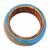 Wood and resin band ring, 'Chic Dream' - Handcrafted Apricot Wood and Resin Band Ring in Blue