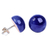 Pendientes de botón de cerámica - Pendientes de botón de cerámica azul violeta modernos con postes