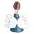 Adorno de campana de cerámica esmaltada - Adorno de campana de cerámica esmaltada de color verde azulado con temática de ángel pintado a mano