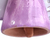 Glockenornament aus glasierter Keramik - Bemalte Glockenverzierung aus lila glasierter Keramik mit Engelsmotiv