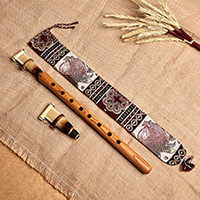 Wood duduk, 'Sweet Morning Melodies' - Apricot Tree Wood Duduk Musical Instrument with Textile Case