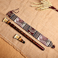 Wood duduk, 'Sweet Palatial Melodies' - Instrumento musical Duduk de madera frondosa con estuche textil
