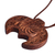 Wood pendant necklace, 'Wisdom Talisman' - Hand-Carved Traditional Walnut Wood Pendant Necklace