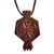 Collar colgante de madera - Collar colgante geométrico de madera de nogal tallado a mano