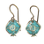 Brass dangle earrings, 'Radiant Essence' - Pomegranate-Shaped Solar Sign Brass Dangle Earrings