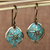 Brass dangle earrings, 'Sunny Essence' - Pomegranate-Shaped Sun Sign Brass Dangle Earrings