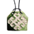 Collar colgante de cerámica - Collar colgante de cerámica verde geométrico pintado a mano