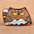 Ceramic magnet, 'Mountain Kitties' - Armenian Hand-Painted Cat and Mount Ararat Ceramic Magnet